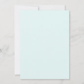 Maanverlichte Cerulean Bladerige Bruiloft Kaart (Achterkant)