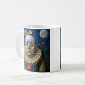 maanverlichte clown koffiemok (Voorkant links)