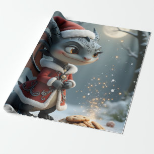 Maanverlichte Cookiebandiet – De Grijze Kerstmisdr Cadeaupapier
