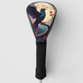 Maanverlichte Crimsonwing – Mystische Fantasie Vog Golfheadcover