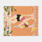 maanverlichte dans fleece deken (Voorkant (Horizontaal))