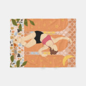 maanverlichte dans fleece deken (Voorkant (Horizontaal))