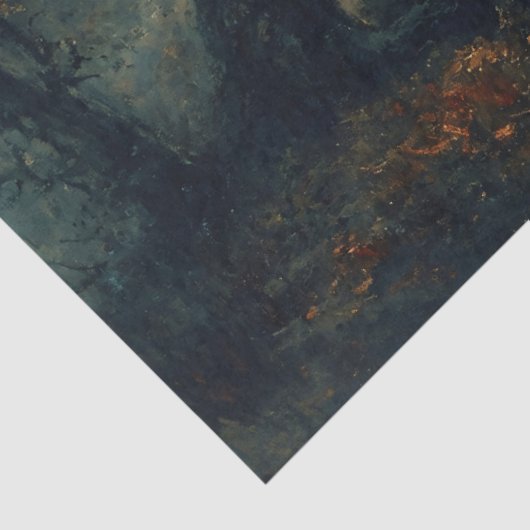 Maanverlichte decoupage voor het herfstpad tissuepapier (Detail)