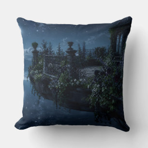 Maanverlichte drijvende terras throw kussen