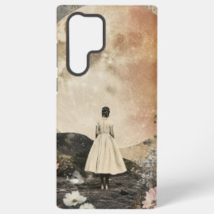Maanverlichte Elegantie - Achteraanzicht van Vrouw Samsung Galaxy Hoesje