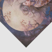 Maanverlichte Fantasie Meisje Tissuepapier (Detail)