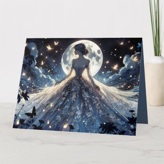 Maanverlichte feeënprinses Hemels Gewaad Kaart (Voorkant)