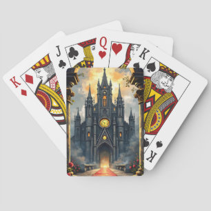 Maanverlichte Gang van Eeuwige Beloften –Gotische Pokerkaarten