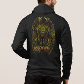 Maanverlichte Gargoyle: Gotische Kunstwerken Hoodie (Achterkant)
