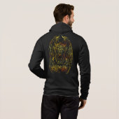 Maanverlichte Gargoyle: Gotische Kunstwerken Hoodie (Achterkant volledig)