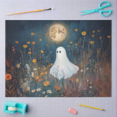 Maanverlichte Geest in Bloemendecoupage Tissuepapier (Craft)