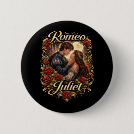 Maanverlichte geliefden in Verona Ronde Button 5,7 Cm