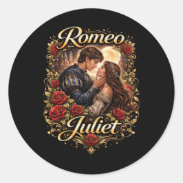 Maanverlichte geliefden in Verona Ronde Sticker