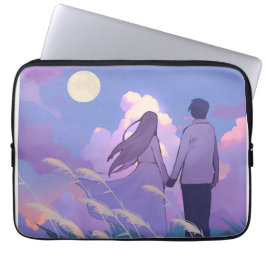 Maanverlichte gezelschap laptop sleeve