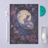 Maanverlichte Gotische Konijn Fantasy Tissuepapier (Craft)