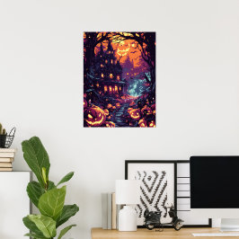 Maanverlichte Griezeldreef Poster