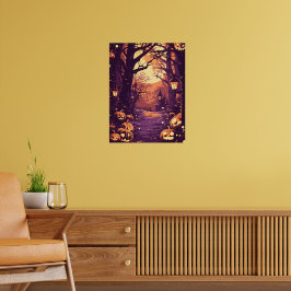 Maanverlichte Griezelfabriek Pad Poster