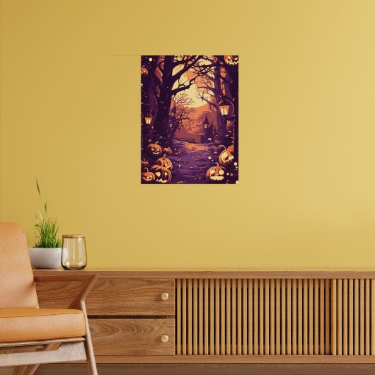 Maanverlichte Griezelfabriek Pad Poster (Woonkamer 2)