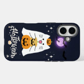 Maanverlichte Halloween Kat – Griezelige & Zoete N Case-Mate iPhone Case (Achterkant (horizontaal))