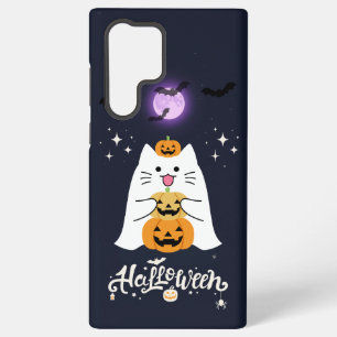 Maanverlichte Halloween Kat – Griezelige & Zoete N Samsung Galaxy Hoesje