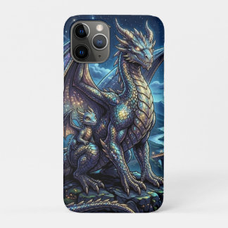 Maanverlichte Hemelse Draken en Kasteel Case-Mate iPhone Case