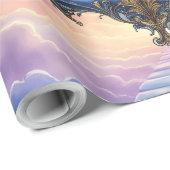 Maanverlichte Hemelse Harp – Dromerige Kosmische F Cadeaupapier (Rol Hoek)