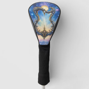 Maanverlichte Hemelse Harp – Dromerige Kosmische F Golfheadcover