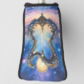 Maanverlichte Hemelse Harp – Dromerige Kosmische F Golfheadcover (Draai 90)