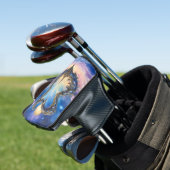 Maanverlichte Hemelse Harp – Dromerige Kosmische F Golfheadcover (Insitu)