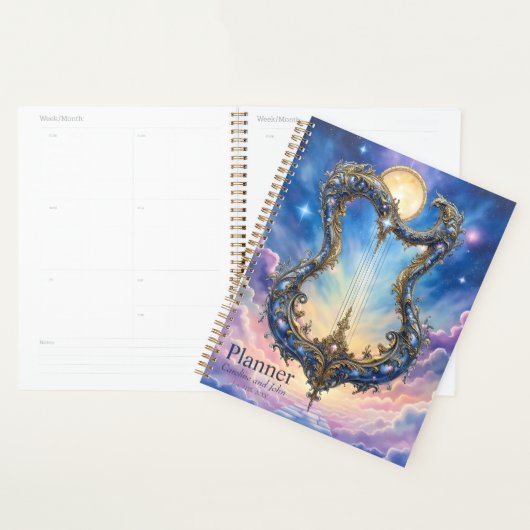 Maanverlichte Hemelse Harp – Dromerige Kosmische F Planner (Display)