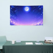Maanverlichte Hemelse Hemel Fantasie Banner (Beurs)