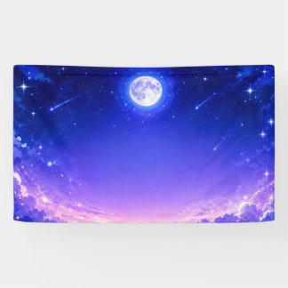Maanverlichte Hemelse Hemel Fantasie Banner