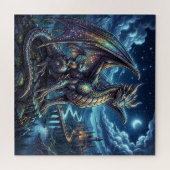 Maanverlichte Hemelse Vader en Zoon Draken   Legpuzzel (Horizontaal)