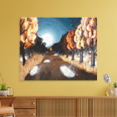 Maanverlichte herfstavond: canvas Grote Uncropped (Insitu (Woonkamer))