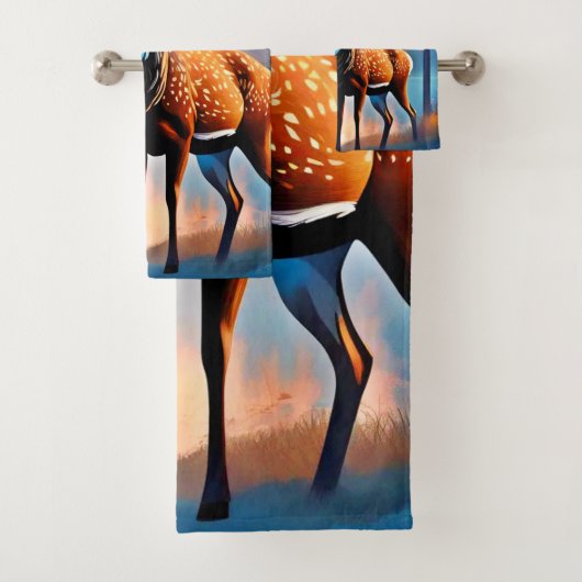 maanverlichte hertenstand bad handdoek (Insitu)