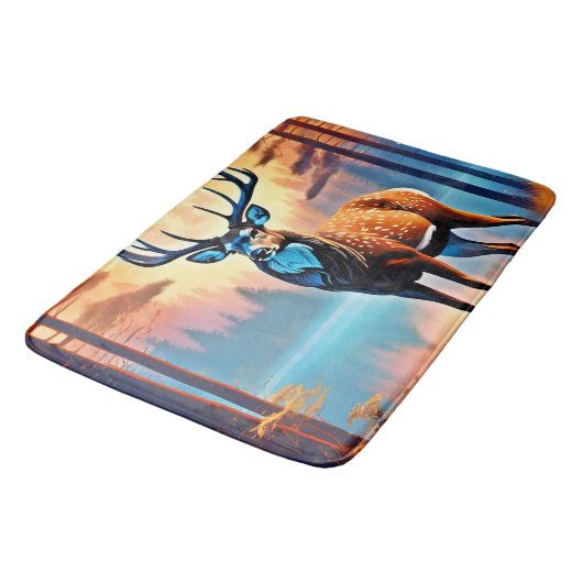 maanverlichte hertenstand badmat (Gekanteld)