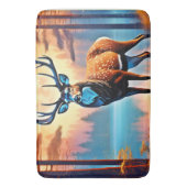 maanverlichte hertenstand badmat (Voorkant Verticaal)