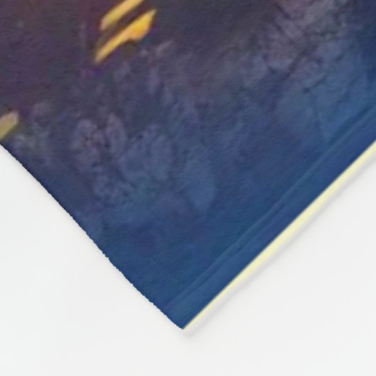 maanverlichte hertenstand fleece deken (Hoek)