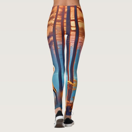maanverlichte hertenstand leggings (Achterkant)