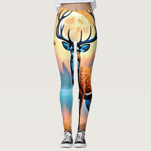 maanverlichte hertenstand leggings (Voorkant)