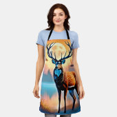 maanverlichte hertenstand schort (Gedragen)