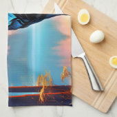 maanverlichte hertenstand theedoek (Quarter Fold)