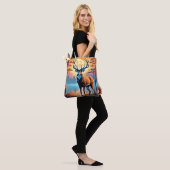 maanverlichte hertenstand tote bag (Op model)