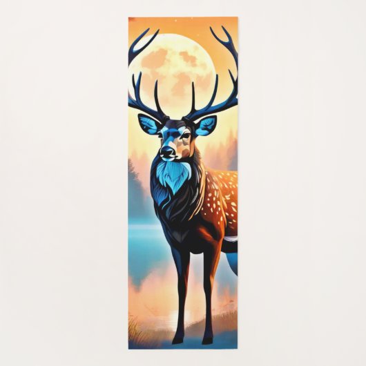 maanverlichte hertenstand yogamat (Achterkant)