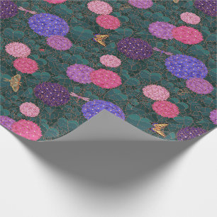 Maanverlichte Hortensiatuin Brons Medium Cadeaupapier