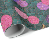 Maanverlichte Hortensiatuin Brons Medium Cadeaupapier (Rol Hoek)