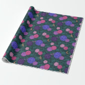 Maanverlichte Hortensiatuin Tin Medium Cadeaupapier (Uitgerold)