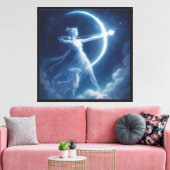 Maanverlichte Jageres van het Hemelse Rijk Canvas Afdruk (Insitu (Woonkamer))