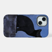 Maanverlichte Kat iPhone 15 Case (Achterkant horizontaal)