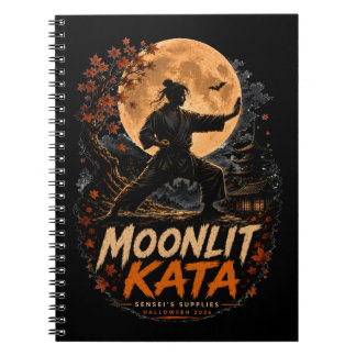 Maanverlichte Kata Halloween Karate Journaal Notitieboek